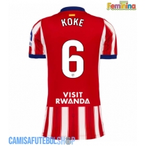 Camisa de time de futebol Atletico Madrid Koke #6 Replicas 1º Equipamento Feminina 2026-27 Manga Curta